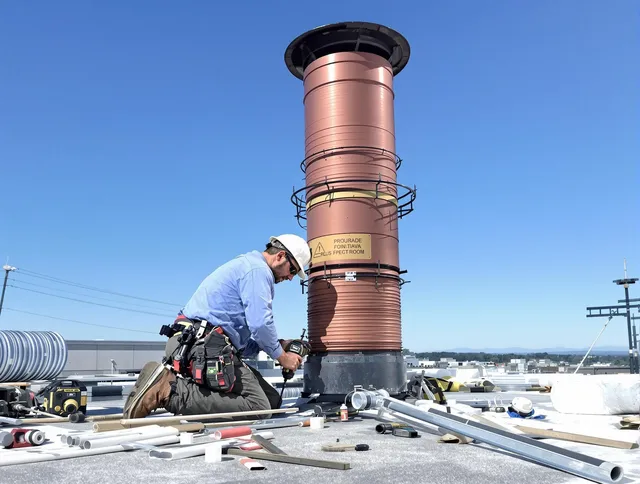 Installed chimney liner by Richmond Hill Chimney Sweep in Richmond Hill, GA