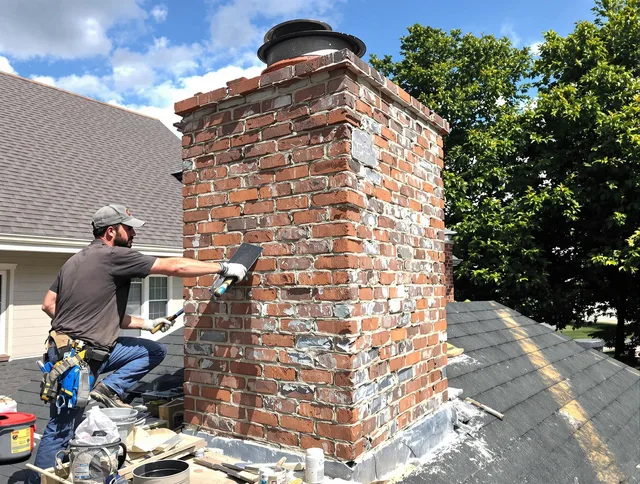 Completed chimney rebuild by Richmond Hill Chimney Sweep in Richmond Hill, GA