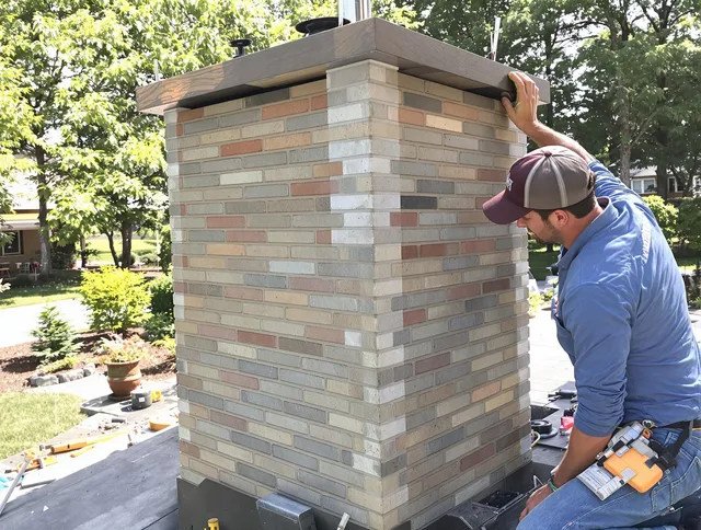 Richmond Hill Chimney Sweep completing a modern chimney remodel in Richmond Hill, GA