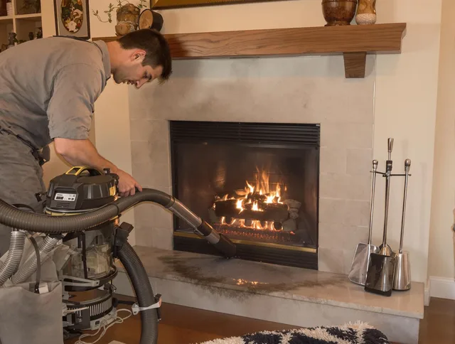 Routine fireplace upkeep by Richmond Hill Chimney Sweep in Richmond Hill, GA