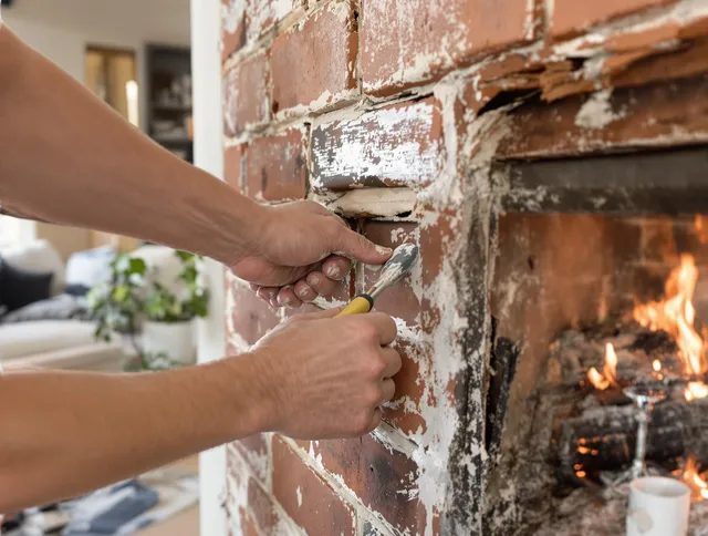 Routine fireplace repair by Richmond Hill Chimney Sweep in Richmond Hill, GA